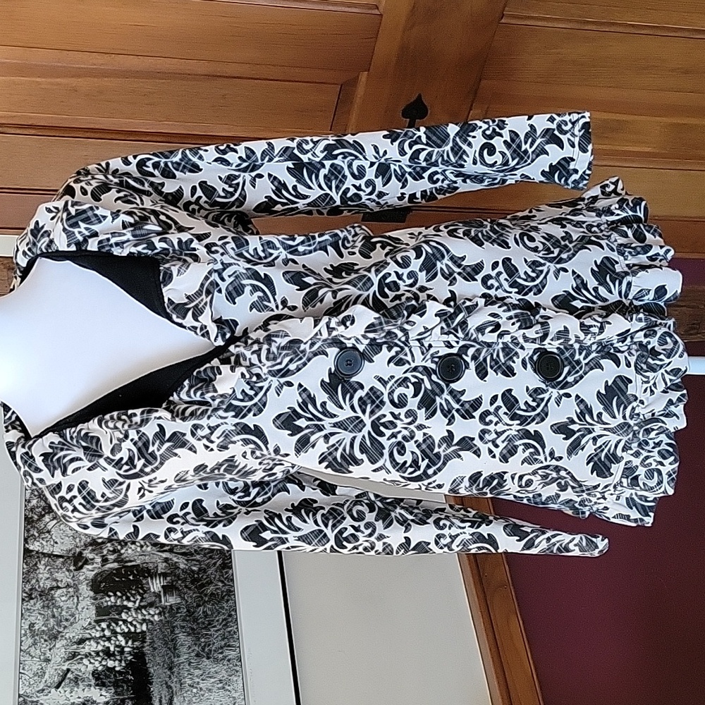 Y2K SELF ESTEEM Black and White Peplum Jacket